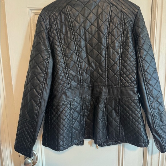 Giacca Black Quilted Leather Jacket - Picture 6 of 7